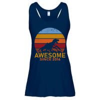 Dinosaur 6th Birthday Gift Awesome Since 2016 Ladies Essential Flowy Tank