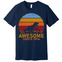 Dinosaur 6th Birthday Gift Awesome Since 2016 Premium T-Shirt