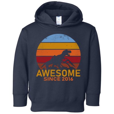 Dinosaur 6th Birthday Gift Awesome Since 2016 Toddler Hoodie