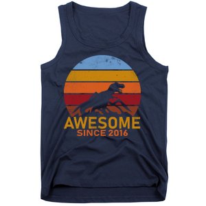 Dinosaur 6th Birthday Gift Awesome Since 2016 Tank Top