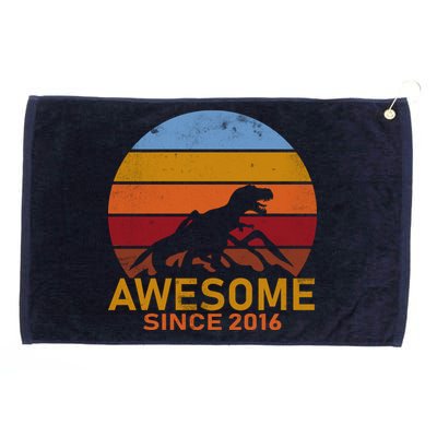 Dinosaur 6th Birthday Gift Awesome Since 2016 Grommeted Golf Towel