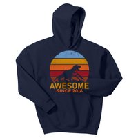 Dinosaur 6th Birthday Gift Awesome Since 2016 Kids Hoodie