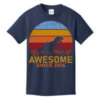 Dinosaur 6th Birthday Gift Awesome Since 2016 Kids T-Shirt