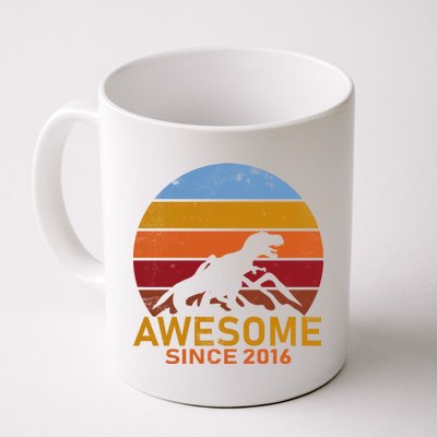 Dinosaur 6th Birthday Gift Awesome Since 2016 Coffee Mug