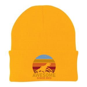 Dinosaur 9th Birthday Gift Awesome Since 2013 Knit Cap Winter Beanie