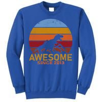 Dinosaur 9th Birthday Gift Awesome Since 2013 Sweatshirt