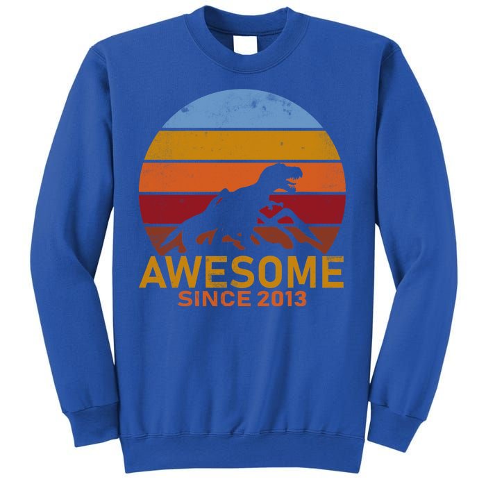 Dinosaur 9th Birthday Gift Awesome Since 2013 Sweatshirt