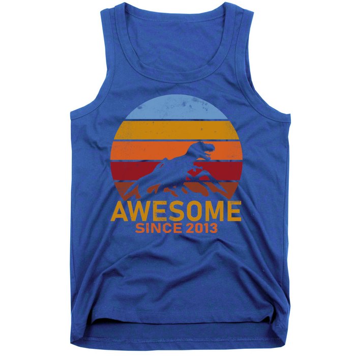 Dinosaur 9th Birthday Gift Awesome Since 2013 Tank Top