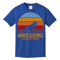 Dinosaur 9th Birthday Gift Awesome Since 2013 Kids T-Shirt