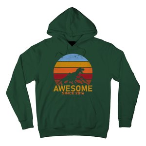 Dinosaur 8th Birthday Gift Awesome Since 2014 Hoodie