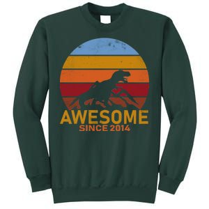 Dinosaur 8th Birthday Gift Awesome Since 2014 Sweatshirt