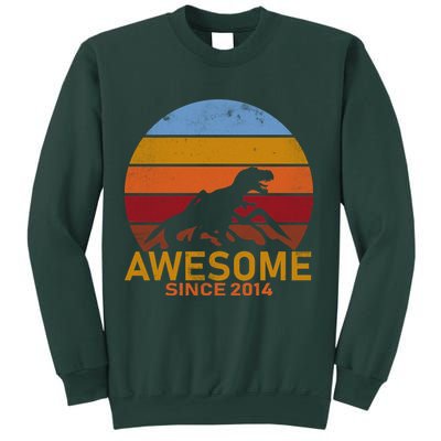 Dinosaur 8th Birthday Gift Awesome Since 2014 Sweatshirt