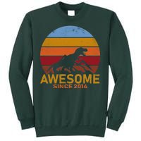 Dinosaur 8th Birthday Gift Awesome Since 2014 Sweatshirt