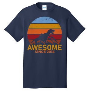 Dinosaur 8th Birthday Gift Awesome Since 2014 Tall T-Shirt