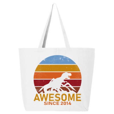 Dinosaur 8th Birthday Gift Awesome Since 2014 25L Jumbo Tote