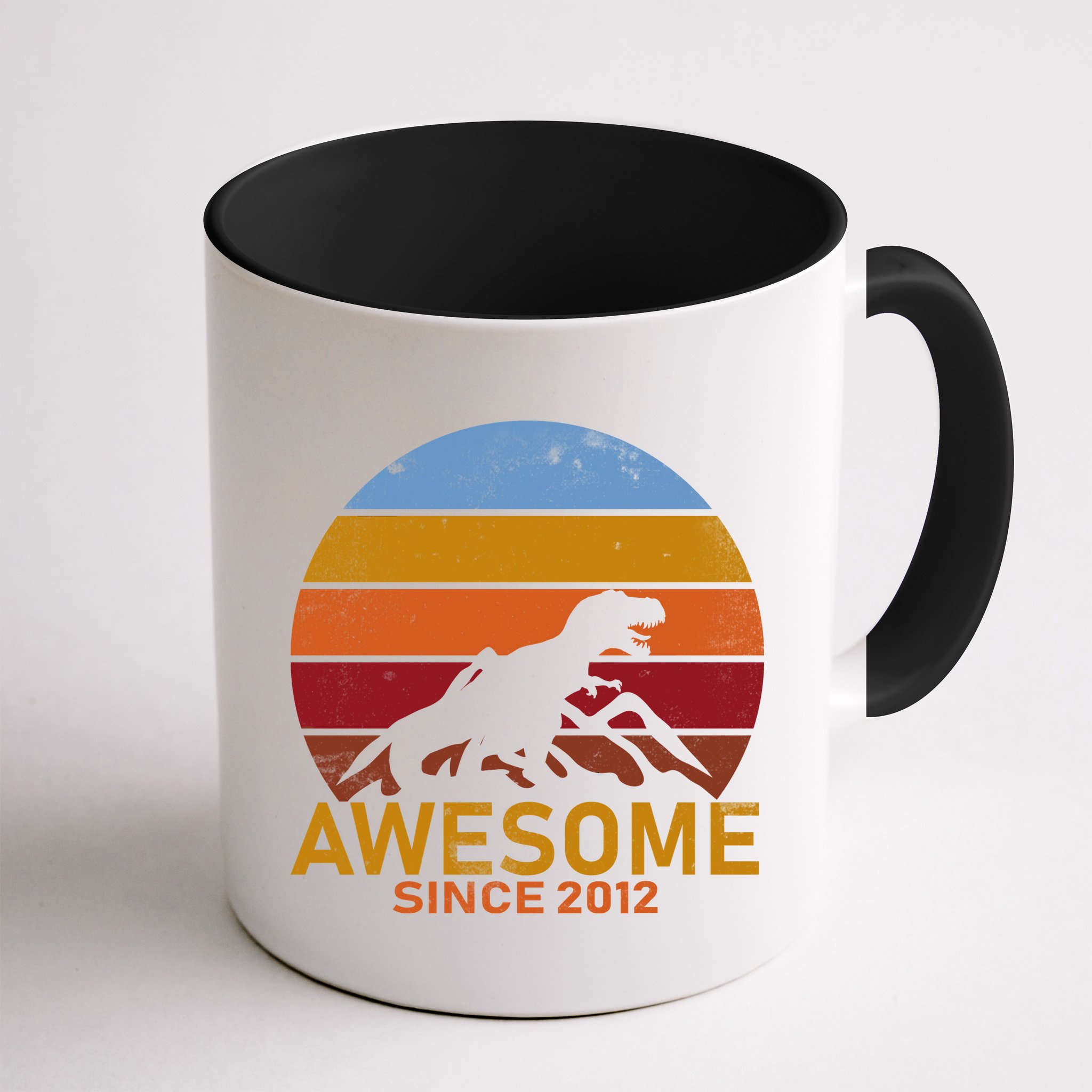 Dinosaur 7th Birthday Gift Awesome Since 2012 Mug
