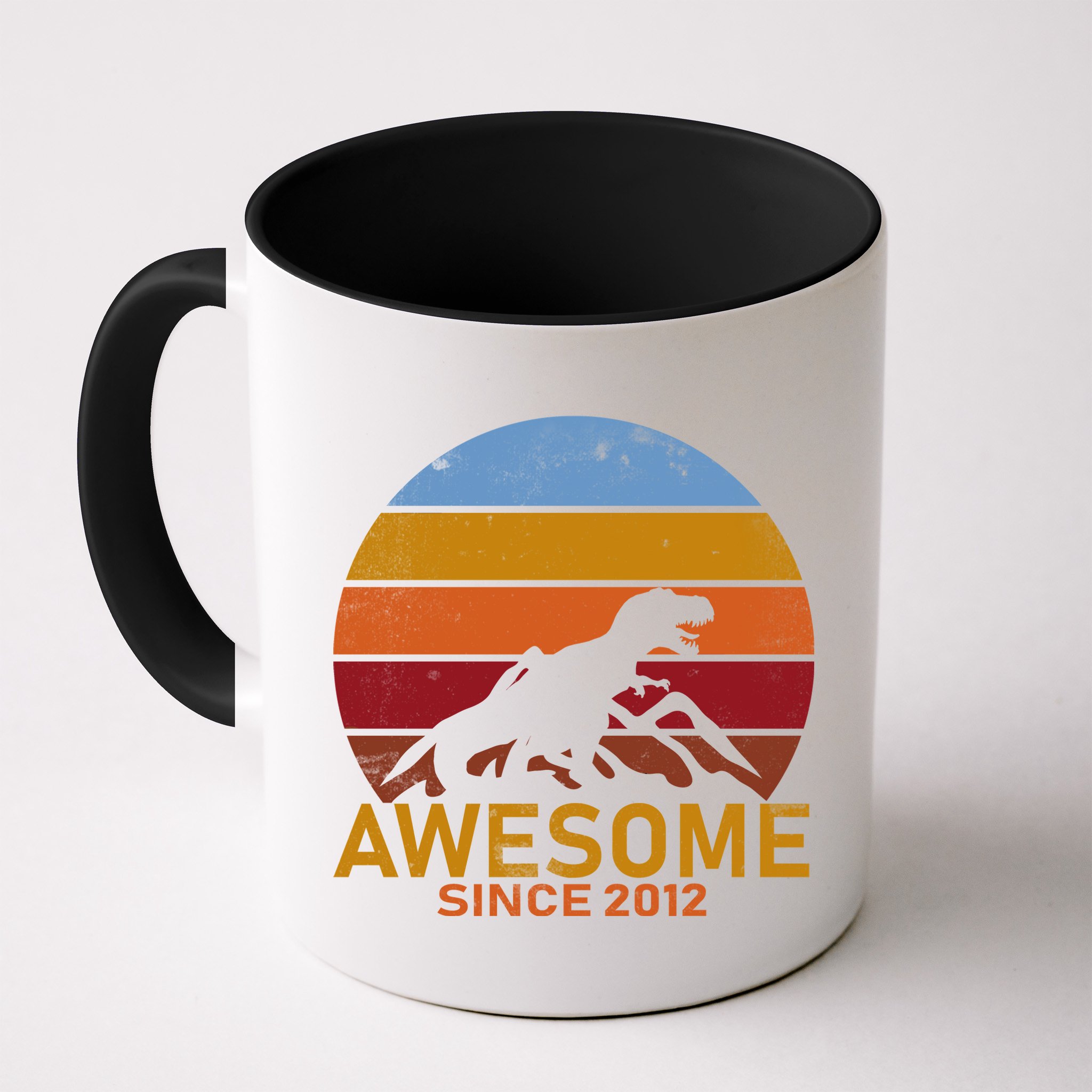 Dinosaur 7th Birthday Gift Awesome Since 2012 Mug