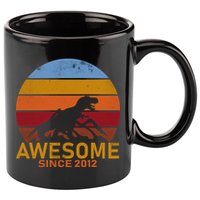 Dinosaur 7th Birthday Gift Awesome Since 2012 11oz C Handle Ceramic Mug
