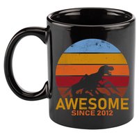 Dinosaur 7th Birthday Gift Awesome Since 2012 11oz C Handle Ceramic Mug