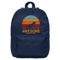 Dinosaur 7th Birthday Gift Awesome Since 2012 16 in Basic Backpack