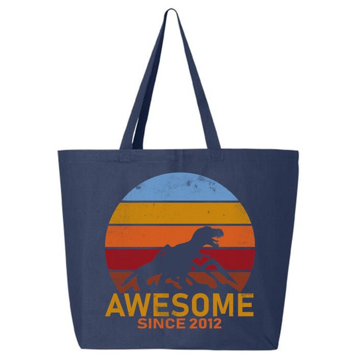 Dinosaur 7th Birthday Gift Awesome Since 2012 25L Jumbo Tote