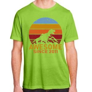 Dinosaur 11th Birthday Gift Awesome Since 2011 Adult ChromaSoft Performance T-Shirt