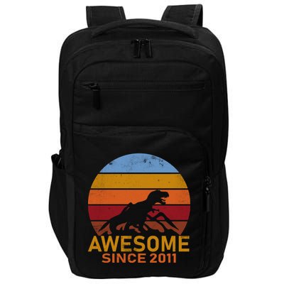 Dinosaur 11th Birthday Gift Awesome Since 2011 Impact Tech Backpack