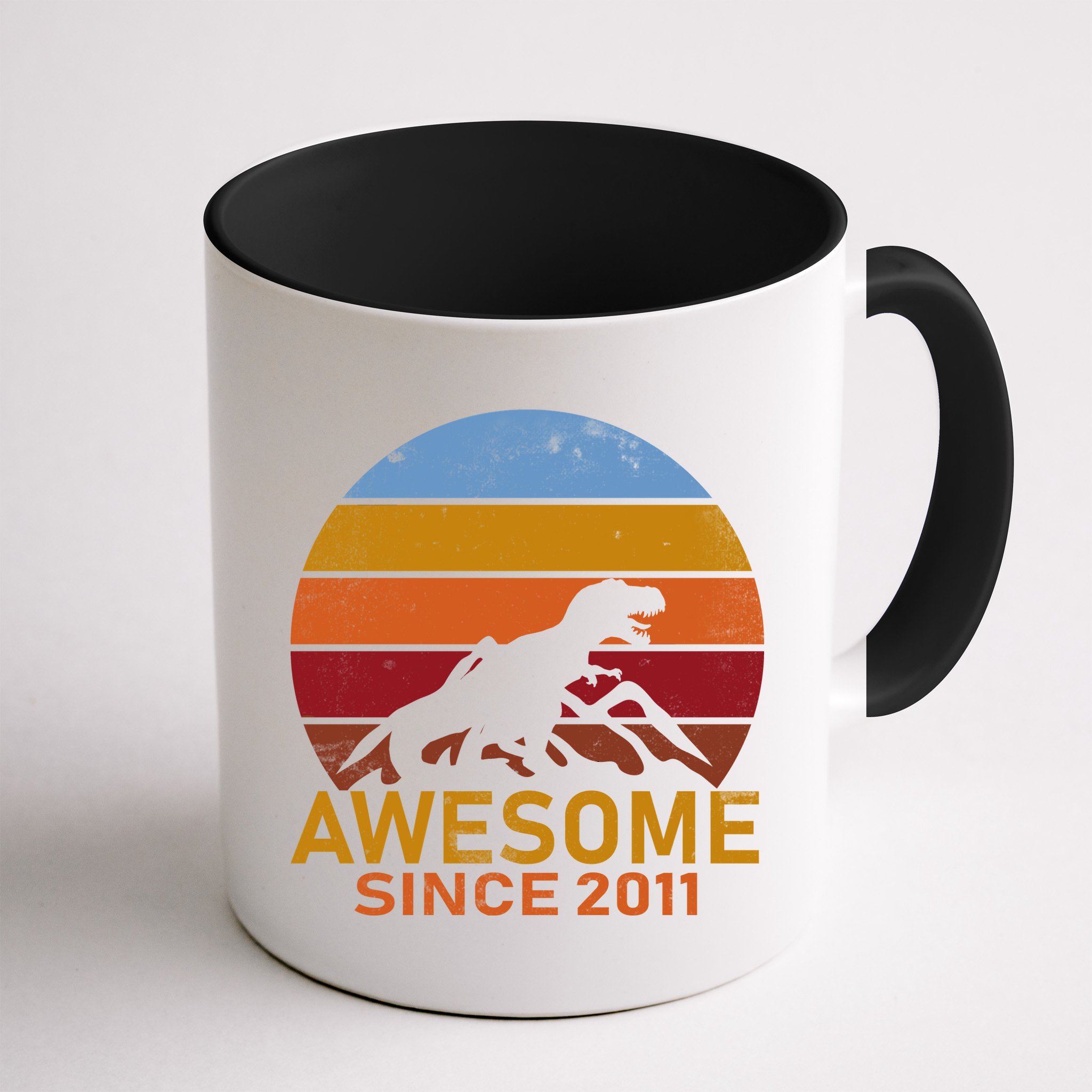 Dinosaur 11th Birthday Gift Awesome Since 2011 Mug