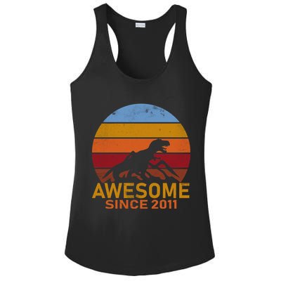 Dinosaur 11th Birthday Gift Awesome Since 2011 Ladies PosiCharge Competitor Racerback Tank