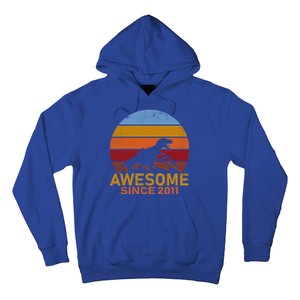 Dinosaur 11th Birthday Gift Awesome Since 2011 Hoodie