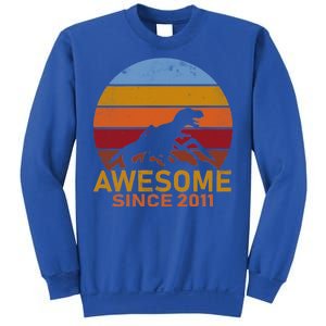 Dinosaur 11th Birthday Gift Awesome Since 2011 Sweatshirt