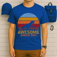 Dinosaur 11th Birthday Gift Awesome Since 2011 T-Shirt