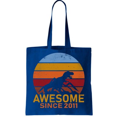 Dinosaur 11th Birthday Gift Awesome Since 2011 Tote Bag