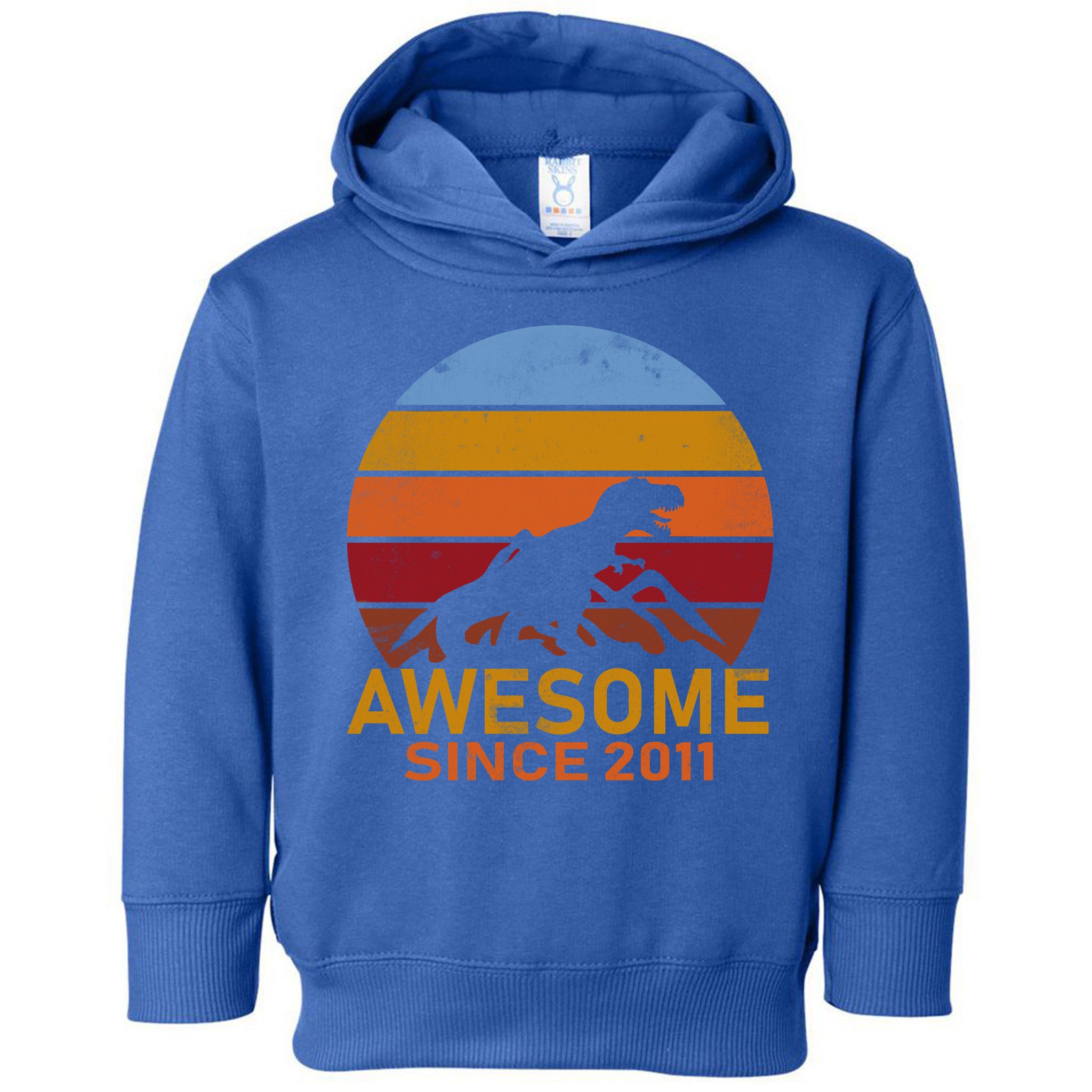 Dinosaur 11th Birthday Gift Awesome Since 2011 Toddler Hoodie