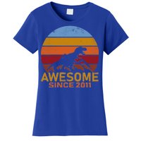 Dinosaur 11th Birthday Gift Awesome Since 2011 Women's T-Shirt