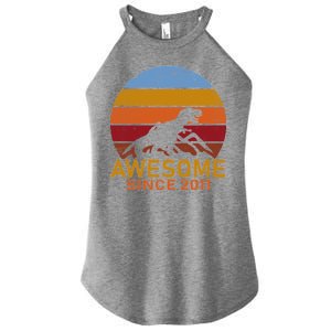 Dinosaur 11th Birthday Gift Awesome Since 2011 Women's Perfect Tri Rocker Tank