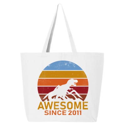 Dinosaur 11th Birthday Gift Awesome Since 2011 25L Jumbo Tote