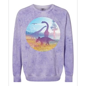 Dinosaur Landscape Colorblast Crewneck Sweatshirt