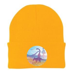 Dinosaur Landscape Knit Cap Winter Beanie