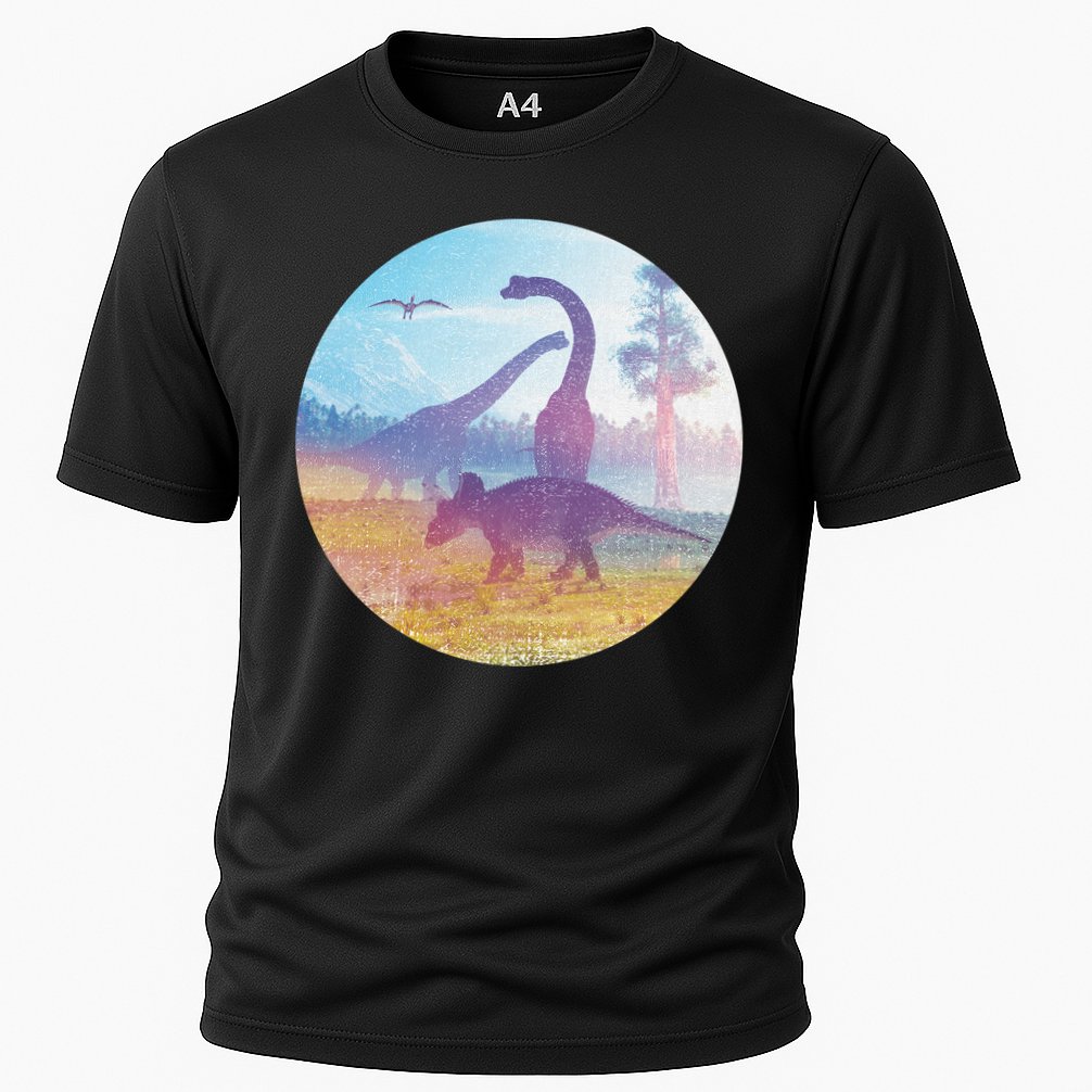 Dinosaur Landscape Cooling Performance Crew T-Shirt