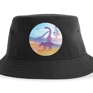 Dinosaur Landscape Sustainable Bucket Hat