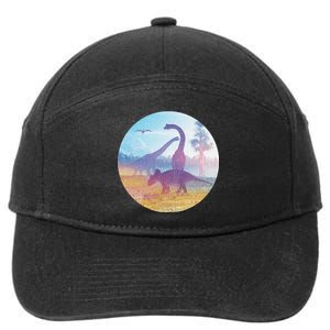 Dinosaur Landscape 7-Panel Snapback Hat