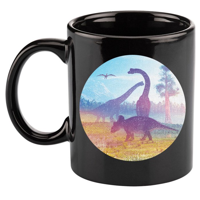 Dinosaur Landscape 11oz C Handle Ceramic Mug