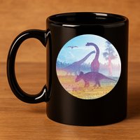 Dinosaur Landscape 11oz C Handle Ceramic Mug