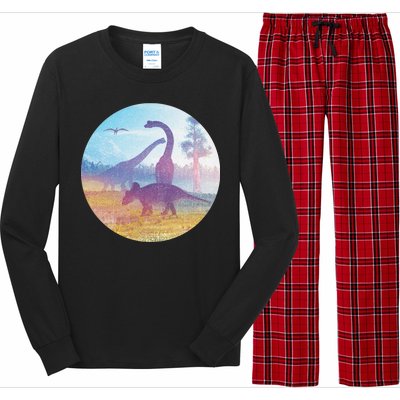 Dinosaur Landscape Long Sleeve Pajama Set