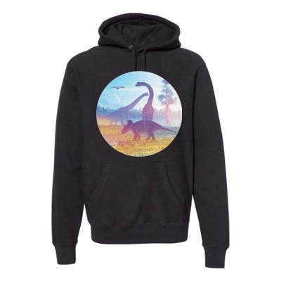 Dinosaur Landscape Premium Hoodie