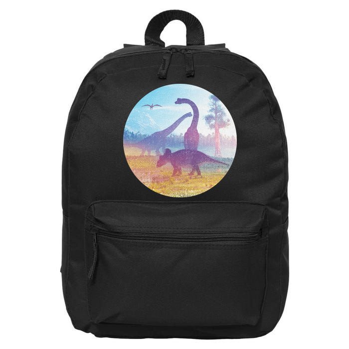 Dinosaur Landscape 16 in Basic Backpack