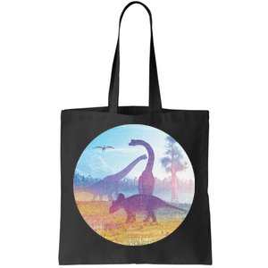 Dinosaur Landscape Tote Bag