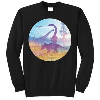 Dinosaur Landscape Tall Sweatshirt