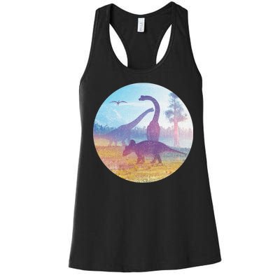 Dinosaur Landscape Women's Racerback Tank